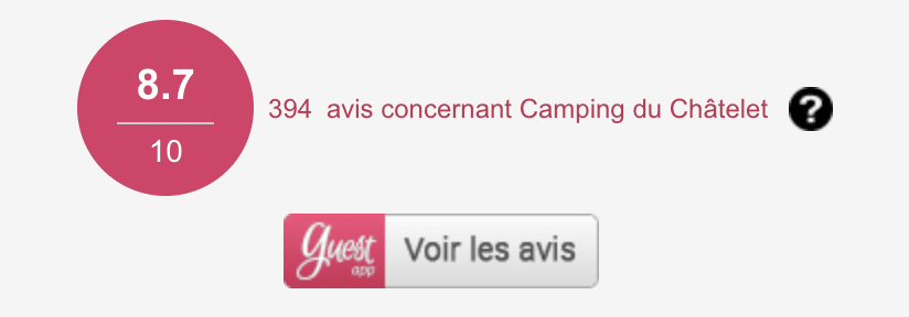 Avis client Camping du Chatelet - Lac Léman